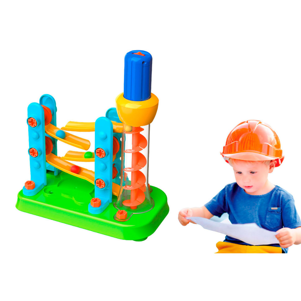 Дитячий Конструктор Гірка-зигзаг Edu-Toys JS021 з інструментами