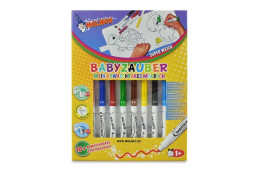 Фломастеры для малышей MALINOS Babyzauber 10 шт + моющаяся мягкая раскраска MA-300015