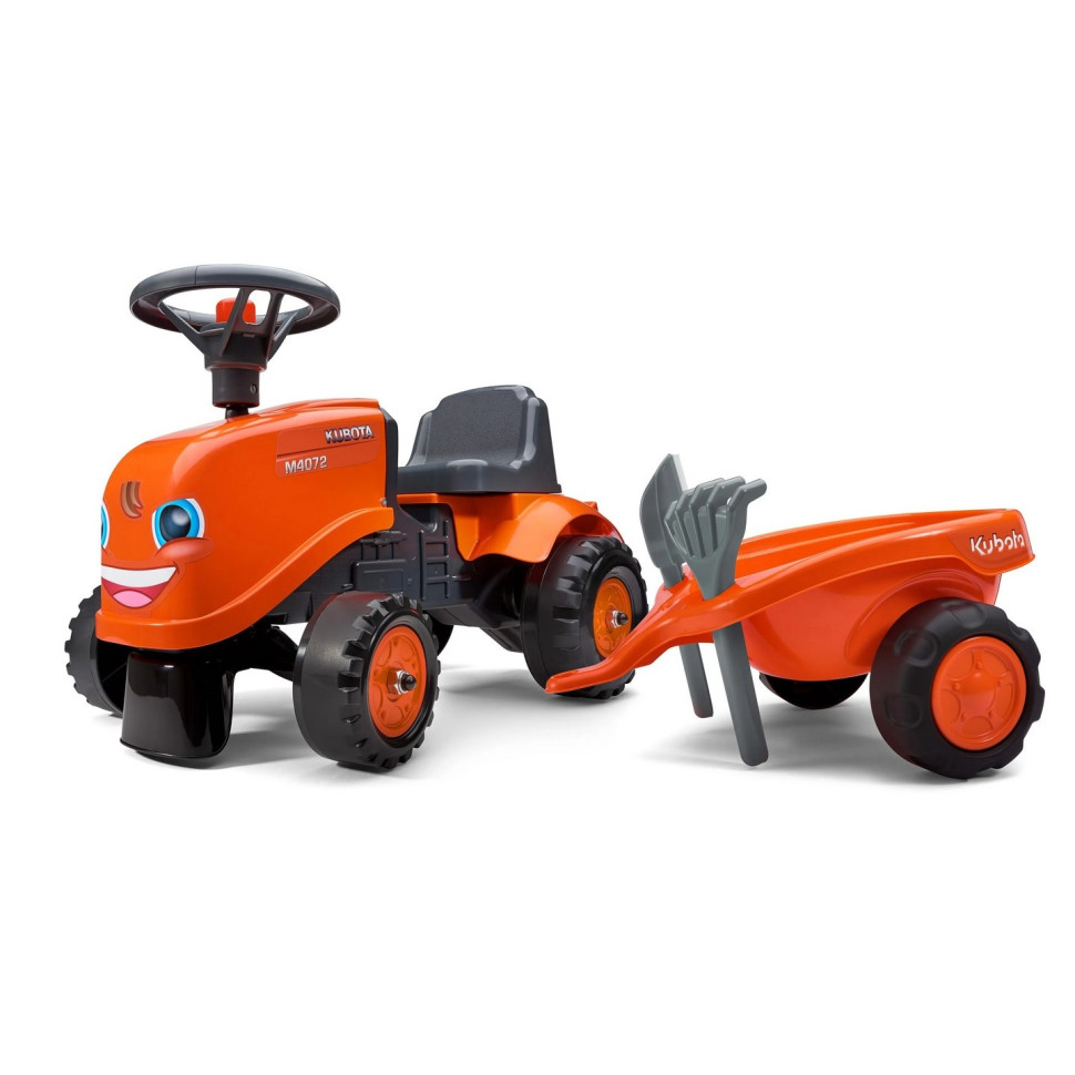 Дитячий трактор FOLK 260C Kubota з причепом