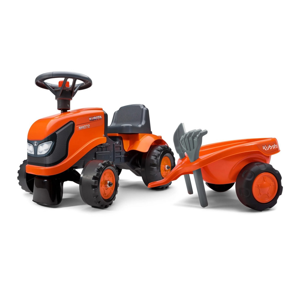 Дитячий трактор FOLK 260C Kubota з причепом