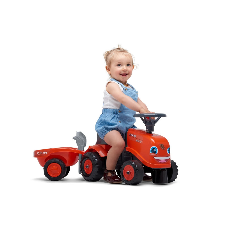 Дитячий трактор FOLK 260C Kubota з причепом