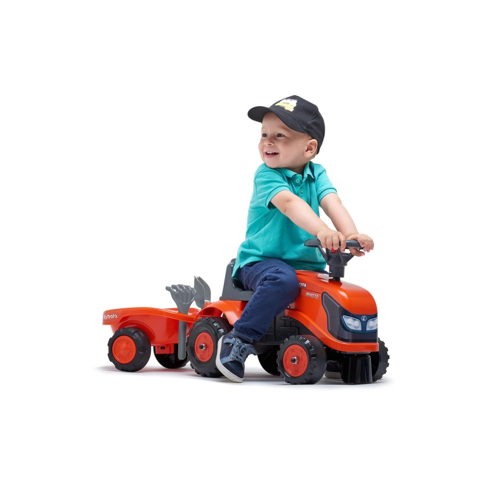 Дитячий трактор FOLK 260C Kubota з причепом