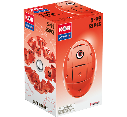 Geomag KOR Pantone Red | Магнитный конструктор Геомаг Кор красный PF.800.676.00                     