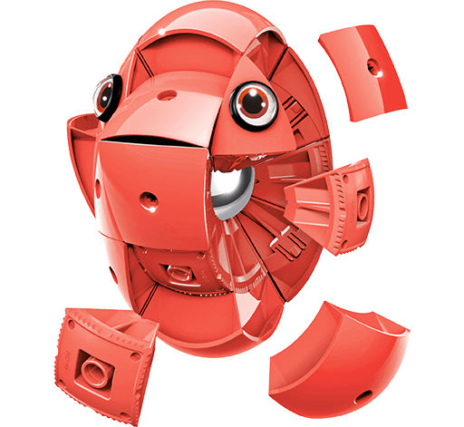 Geomag KOR Pantone Red | Магнитный конструктор Геомаг Кор красный PF.800.676.00                     