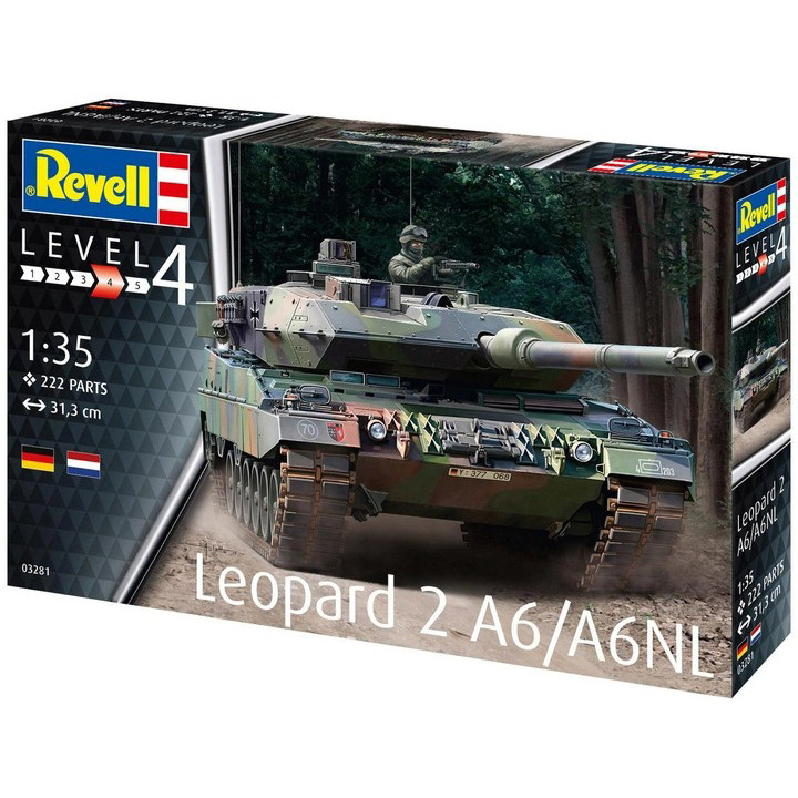 Сборная модель Танк Леопард 2 A6/A6NL Revell RVL-03281 уровень 4, 1:35