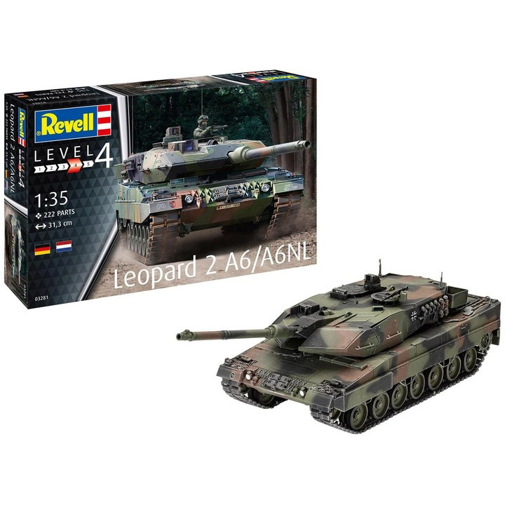 Сборная модель Танк Леопард 2 A6/A6NL Revell RVL-03281 уровень 4, 1:35
