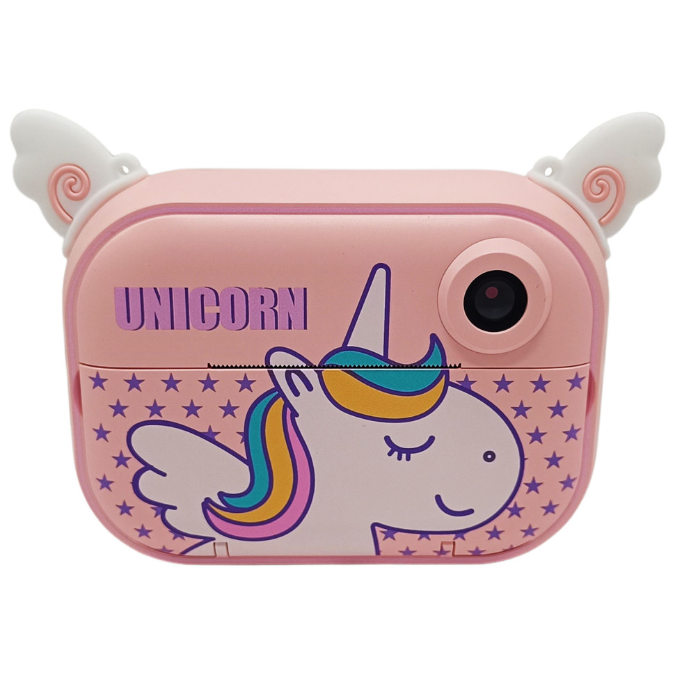 Детский игровой фотоаппарат с принтером Bambi Unicorn 2 камеры (основная и фронтальная)