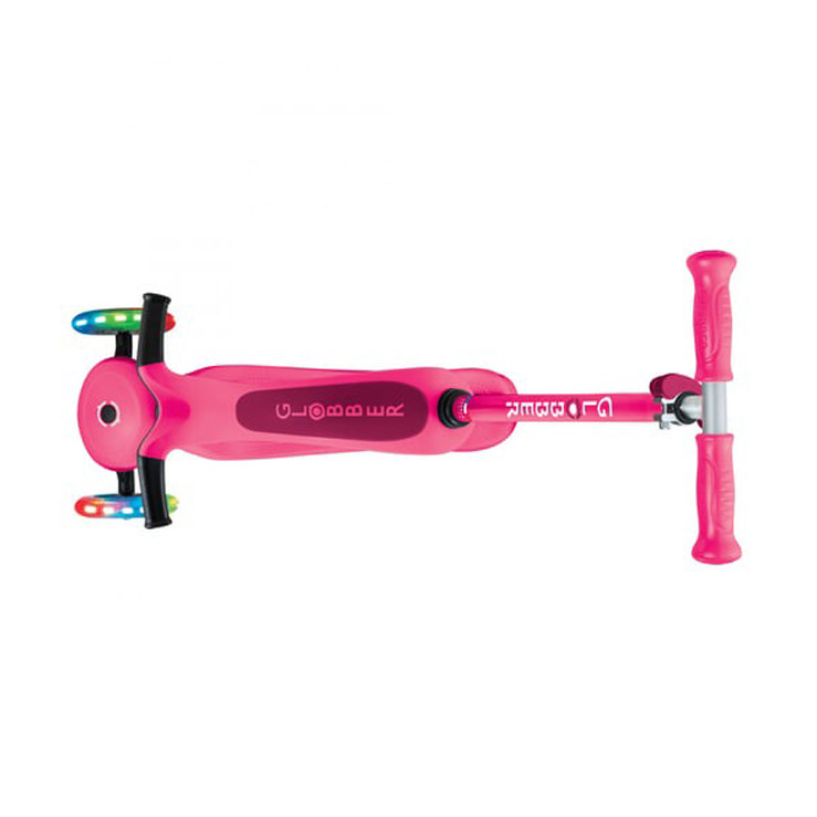 Детский самокат 3-х колесный GO UP SPORTY GLOBBER 452-610-4 пурпурно-розовый, светящиеся колеса до 20/50кг