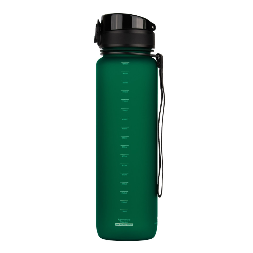 Бутылка для воды UZSPACE 3038(Dark-Green) 1000 мл, темно-зеленая