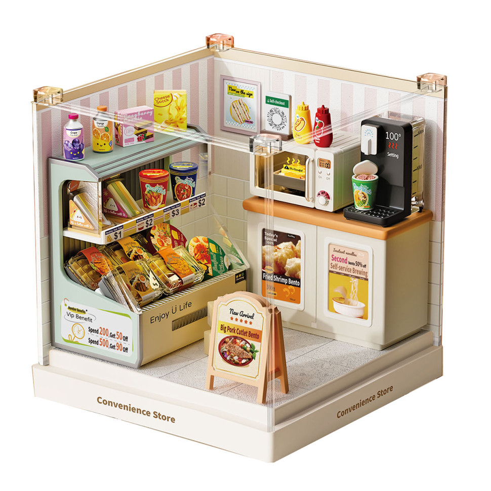 Конструктор-румбокс Цілодобовий магазин Mini House 8033-MH серії 