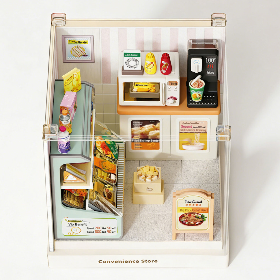 Конструктор-румбокс Цілодобовий магазин Mini House 8033-MH серії 