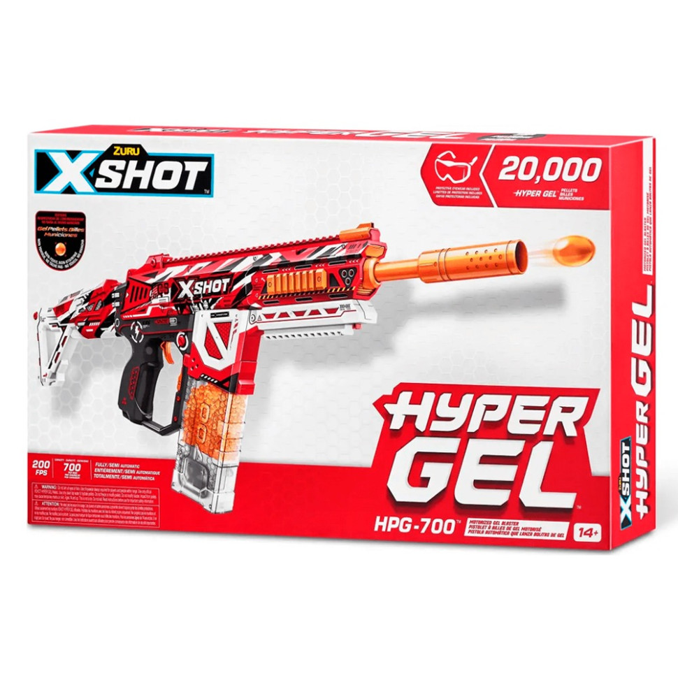 Быстрострельный бластер Hyper Gel large X-Shot Zuru 36620R 20 000 гелевых шариков