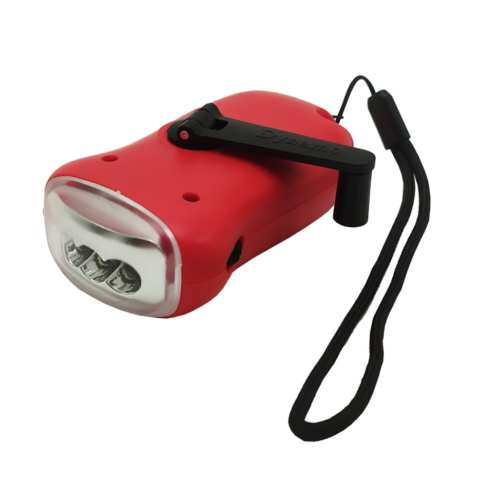 Фонарь светодиодный портативный на солнечной батарее c динамомашиной Bambi ZB-1(Red)