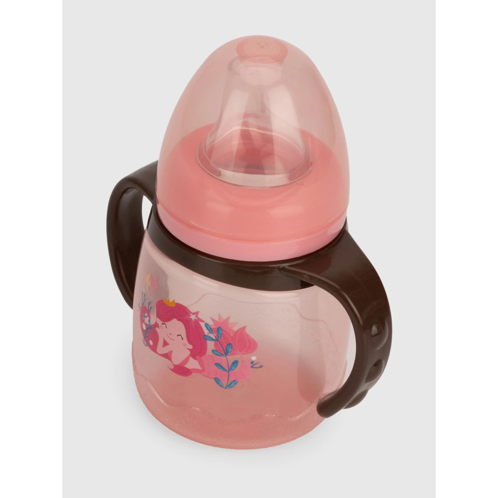 Поїльник з силіконовим носиком Mega Zayka MGZ-0314(Pink) 180 мл