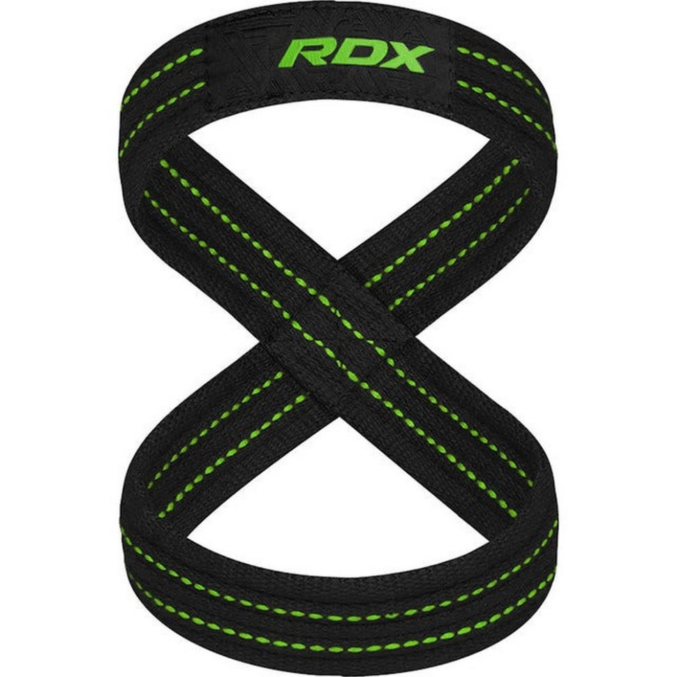 Силові ремені Gym Lifting 8 Figure Straps RDX Inc Limited WAC-W8AGN-L, Green, L