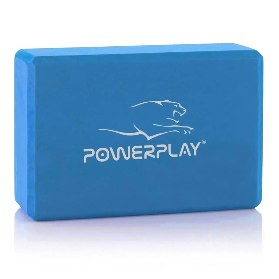 Блоки для йоги Yoga Brick PowerPlay PP_4006_Blue_2in, EVA, Сині, 2 шт.