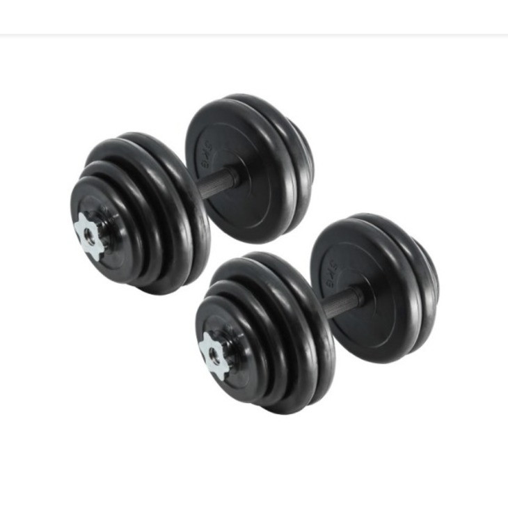 Гантелі складальні DB-01 Fitnessport 10224FS (ручка - каучук) 2 шт по 14,5 кг 