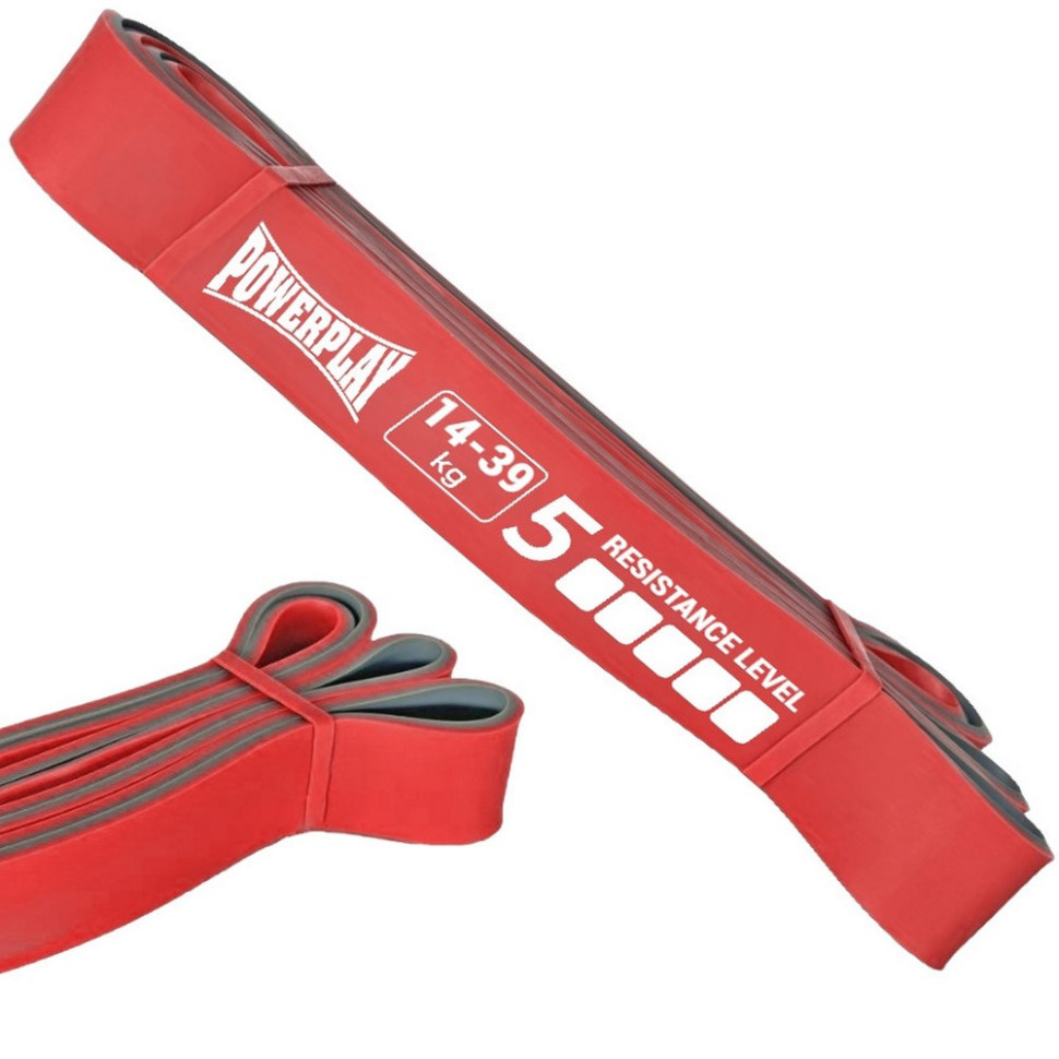 Еспандер-петля (гумка для фітнесу і кроссфіту) 4116 Double Colors PowerPlay PP_4116_Red_(14-39 kg) 14-39 кг