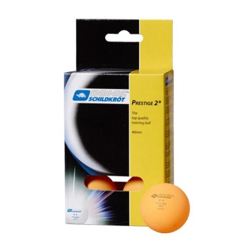 М'ячі для настільного тенісу 6шт 2-Star Prestige Donic-Schildkrot 658028 Orange