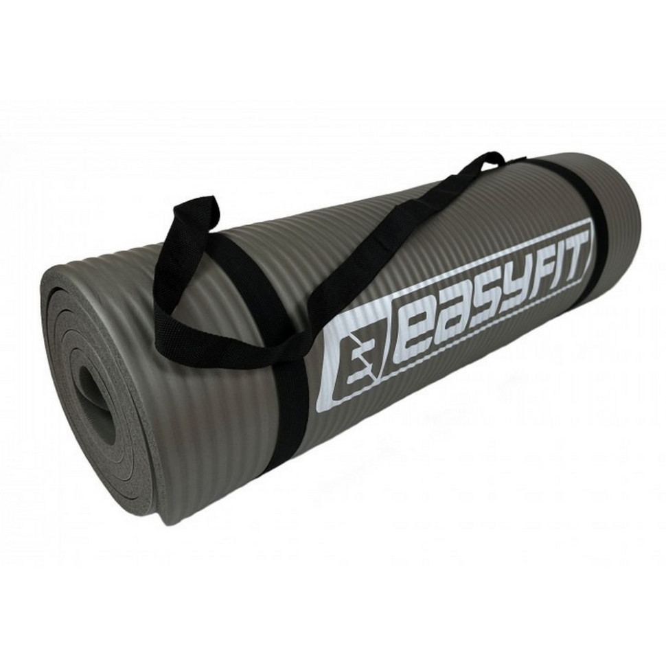 Килимок для фітнесу та йоги NBR EasyFit EF-1919-GY 10 мм, Сірий