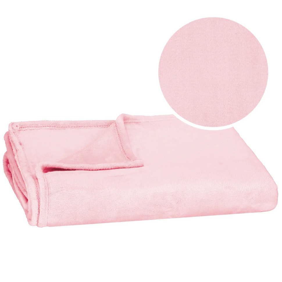 Плед-покрывало Luxurious Blanket Springos HA7210 розовый 200x220 см