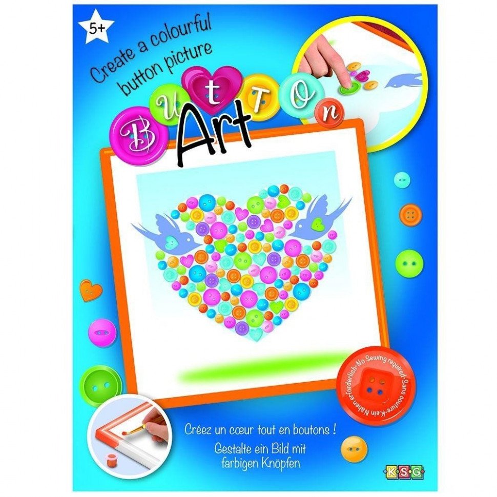 Набор для творчества Sequin Art BUTTON Heart SA1527