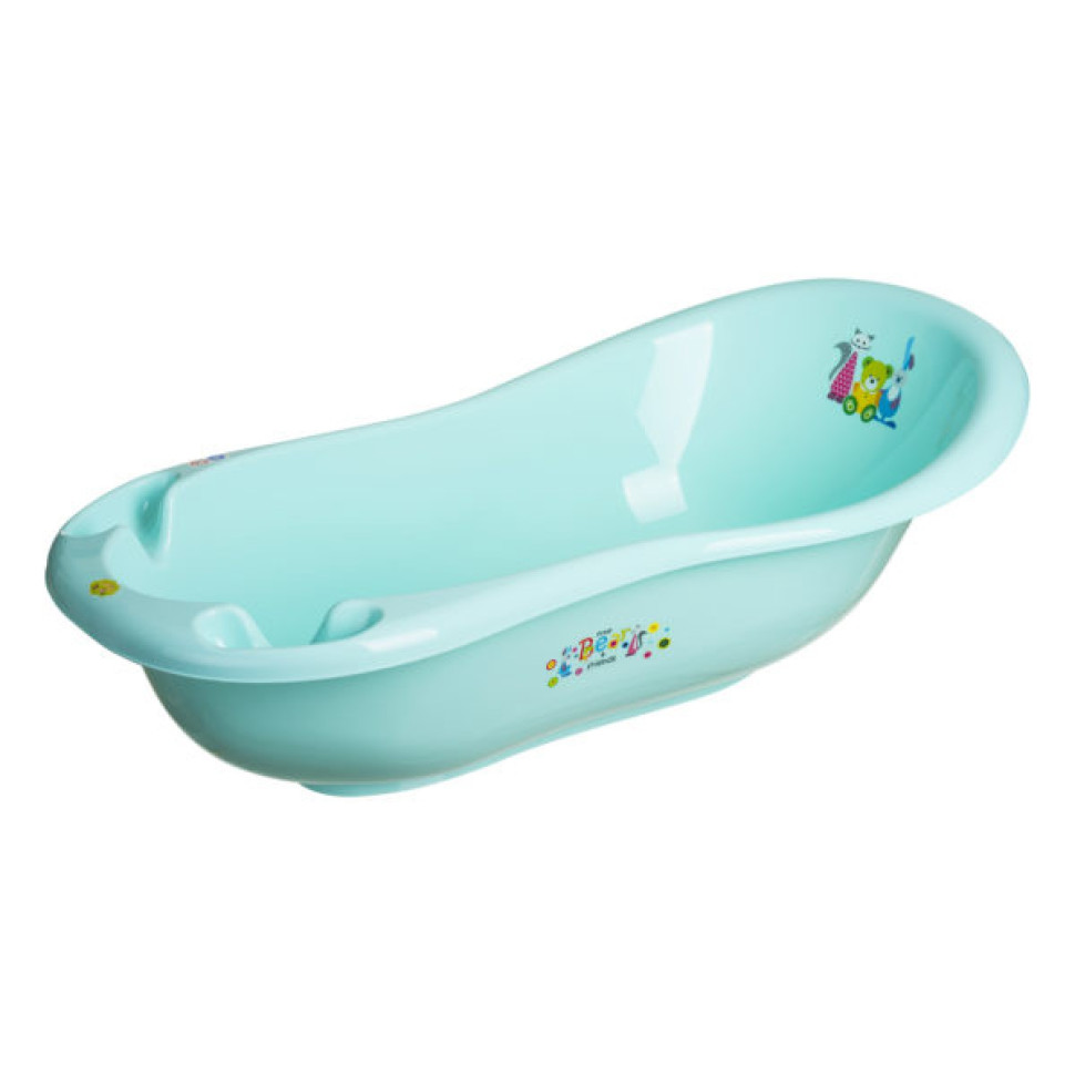 Ванночка для детей Bear&Friends Maltex 5382_55 со сливом и антискользящим ковриком 