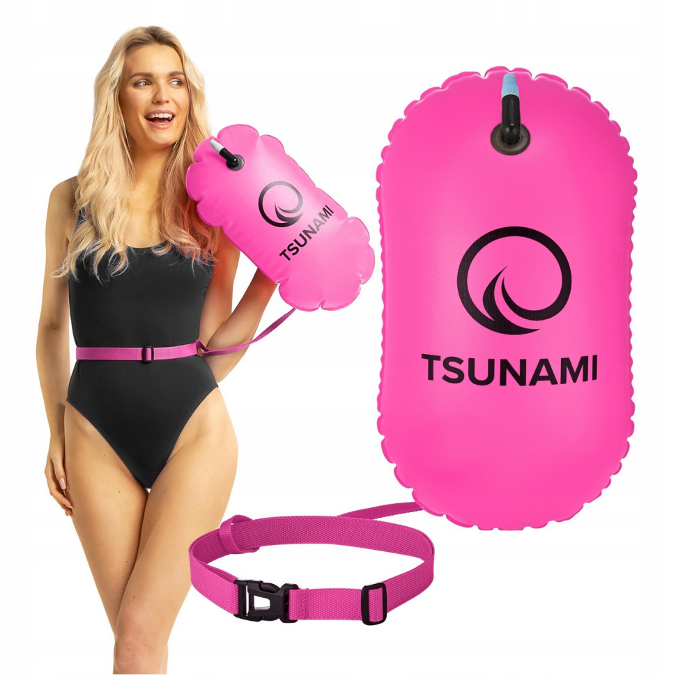 Буй для плавания Basic TSUNAMI P-5907739314079 надувной, Pink