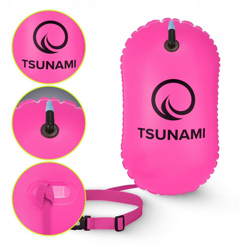 Буй для плавания Basic TSUNAMI P-5907739314079 надувной, Pink