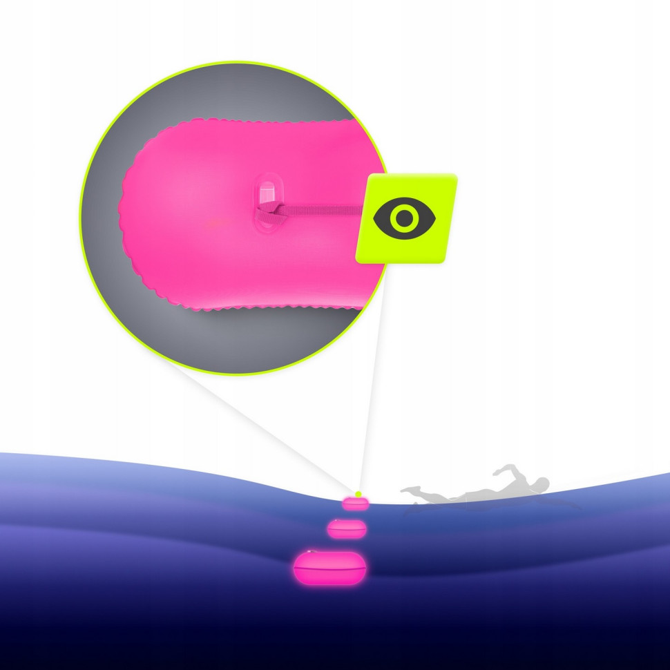 Буй для плавания Basic TSUNAMI P-5907739314079 надувной, Pink