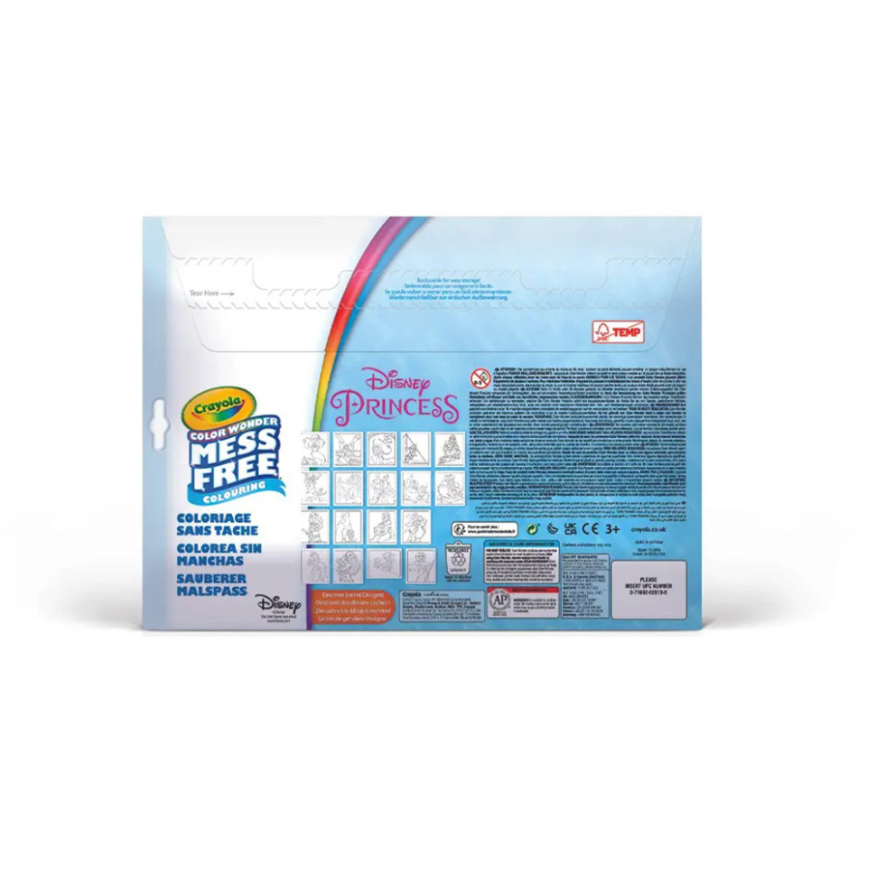Детская раскраска Color Wonder Disney Princess Crayola 75-2813, 18 страниц