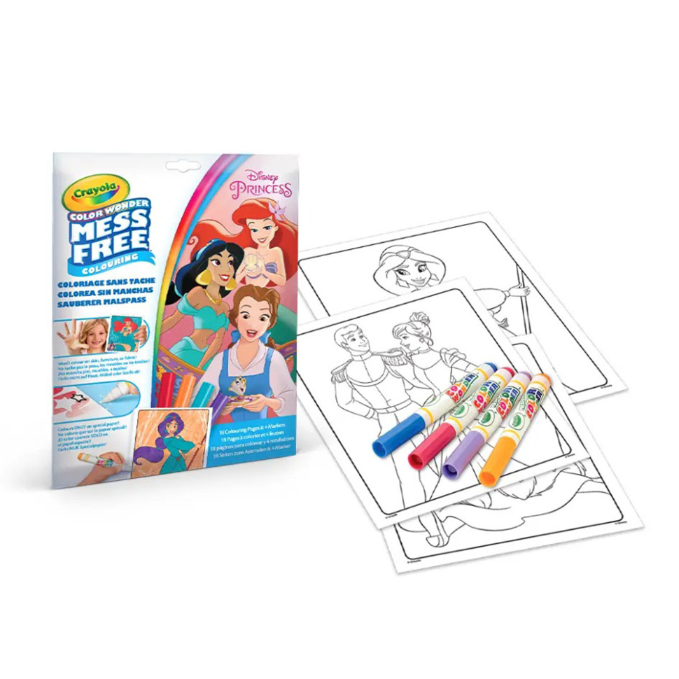 Детская раскраска Color Wonder Disney Princess Crayola 75-2813, 18 страниц