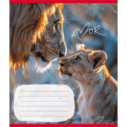 Тетрадь ученическая "Животные" Leader 012-500394K-5 в клетку, 12 листов (959050)