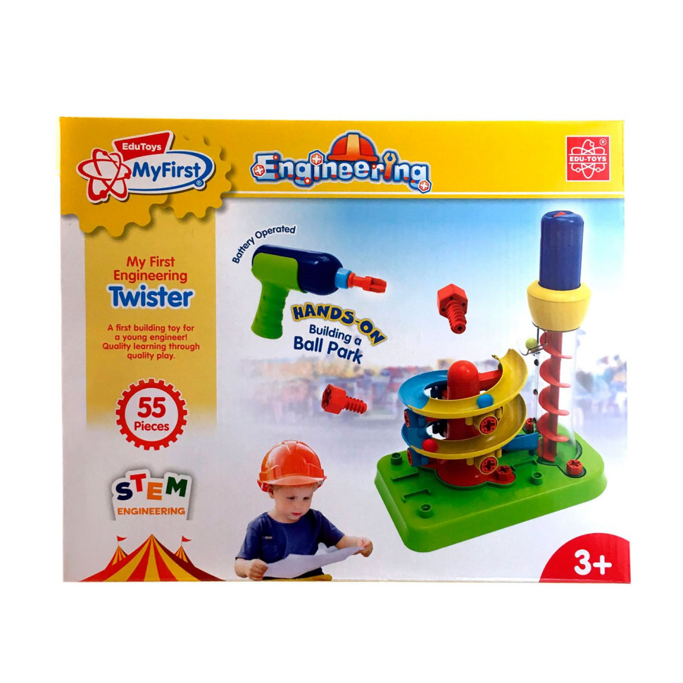 Дитячий конструктор Гірка-спіраль Edu-Toys JS022 з інструментами