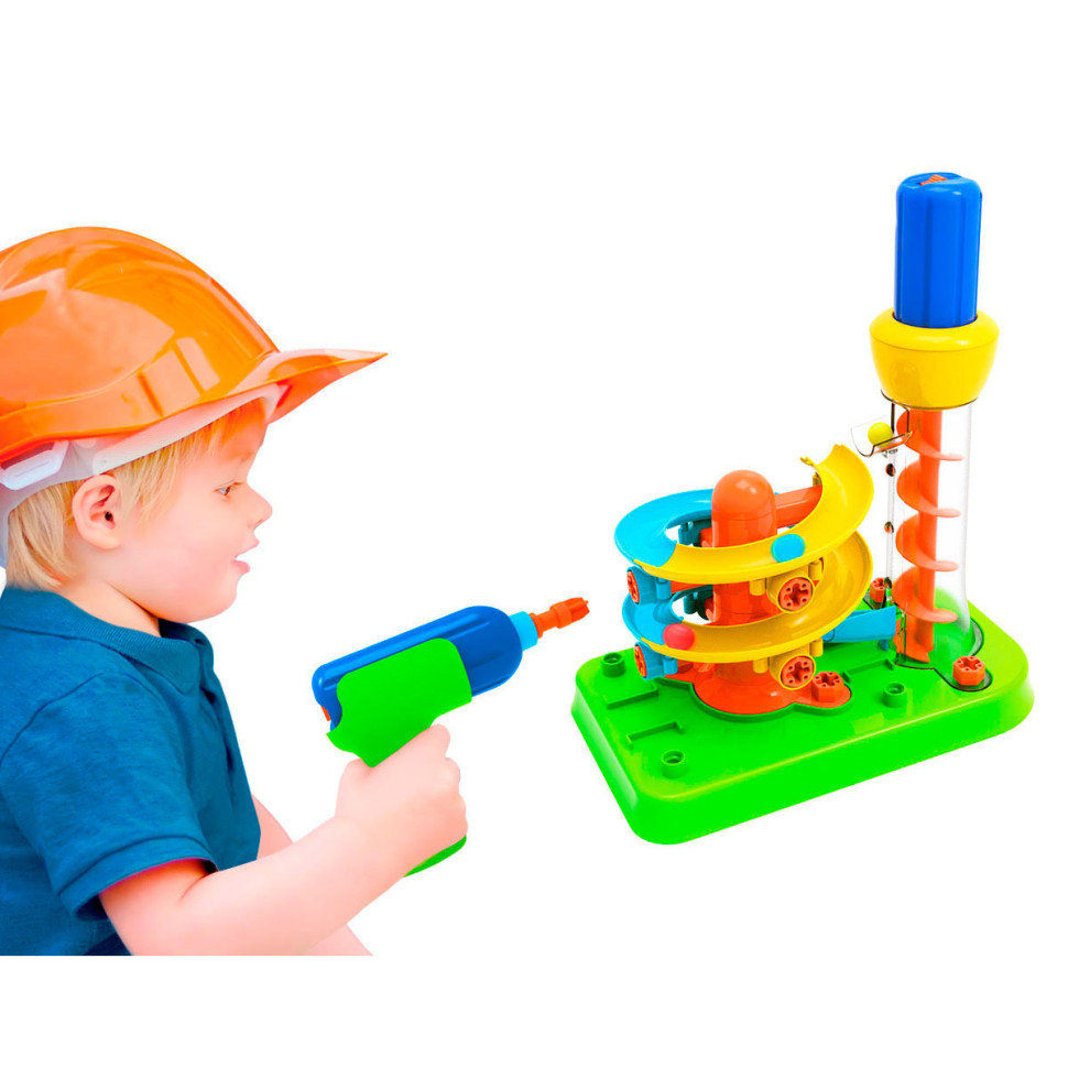 Дитячий конструктор Гірка-спіраль Edu-Toys JS022 з інструментами