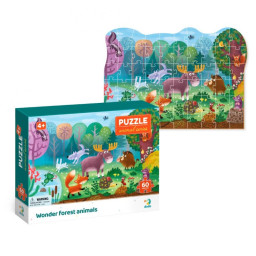 Пазл дитячий "Диво-звірі в лісі" DoDo Toys 300375, 60 елементів