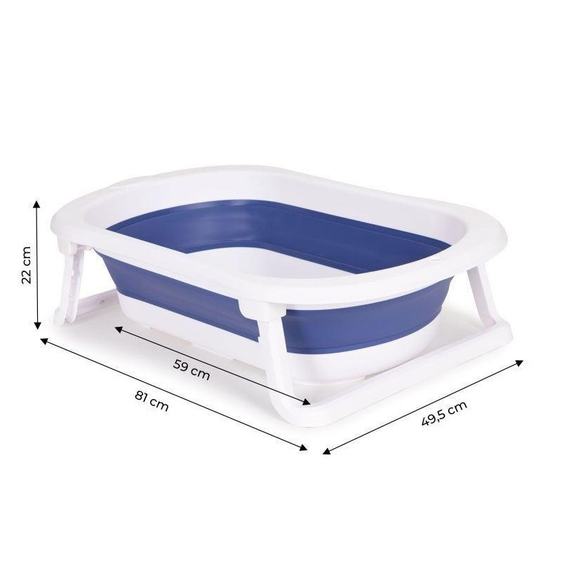 Детская ванночка для купания CARE Ecotoys HA-B27 BLUE раскладная