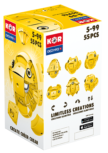 Конструктор магнітний Geomag KOR Pantone Yellow | Магнітний конструктор Геомаг Кор жовтий PF.800.675.00