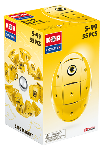 Конструктор магнітний Geomag KOR Pantone Yellow | Магнітний конструктор Геомаг Кор жовтий PF.800.675.00