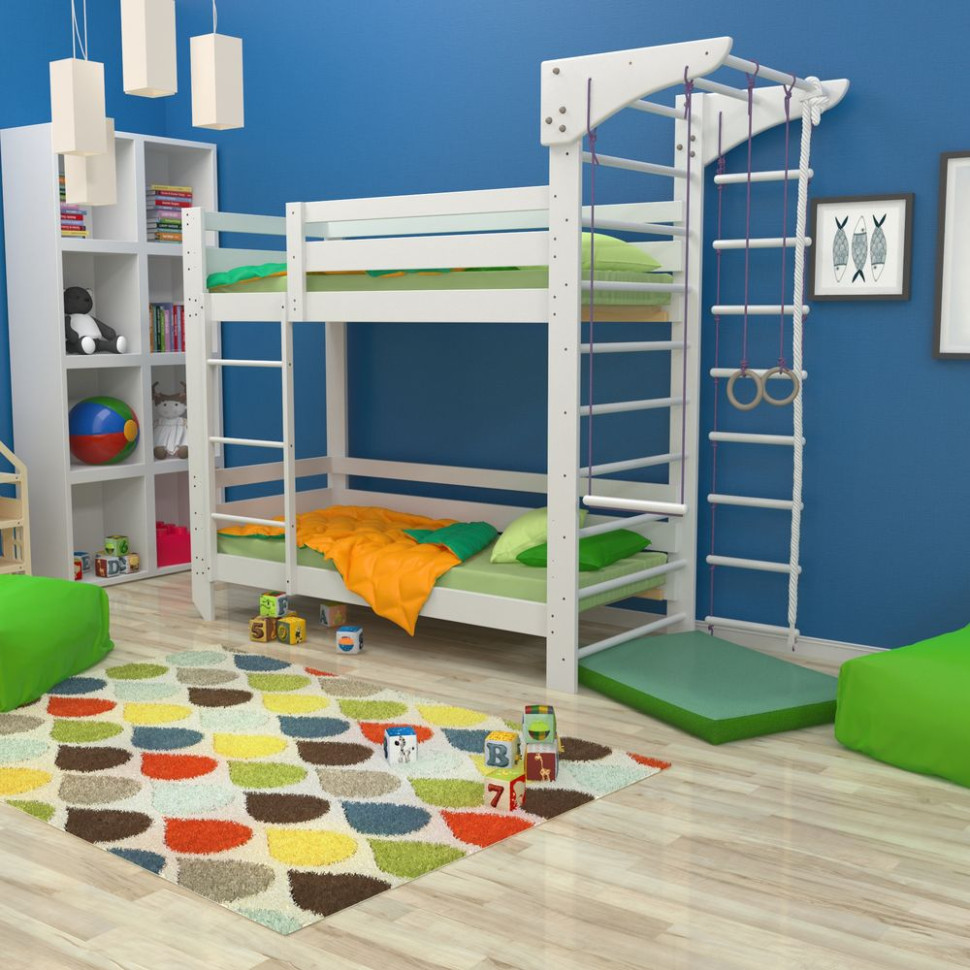 Двухъярусная спортивная кровать SportBaby babyson 10, 80x190см