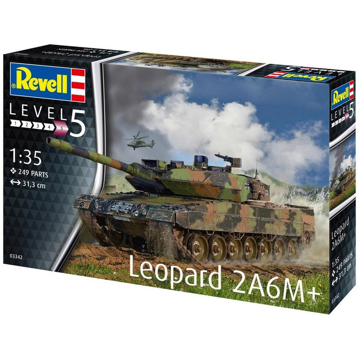 Сборная модель Танк Леопард 2 A6M+ Revell RVL-03342 уровень 5, 1:35