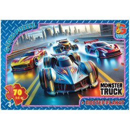 Пазл дитячий "Монстер траки" G-Toys MT183, 70 елементів