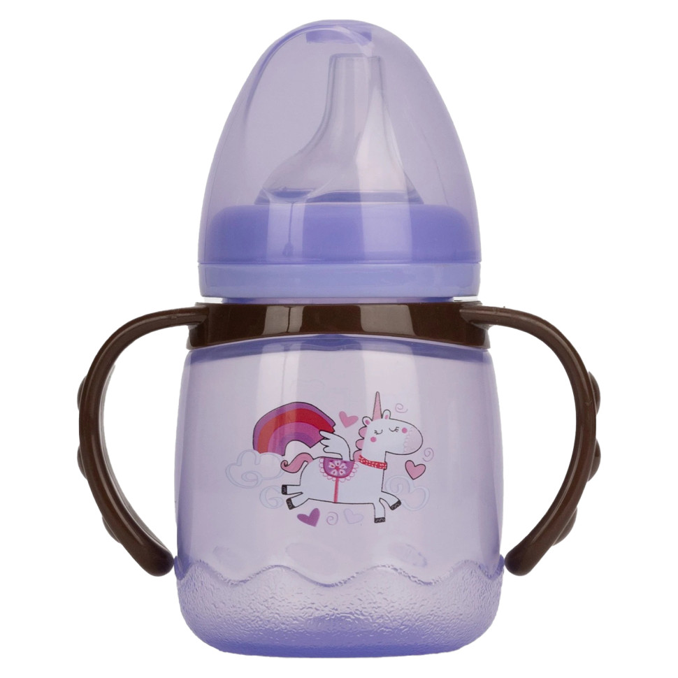 Поїльник з силіконовим носиком Mega Zayka MGZ-0314(Violet) 180 мл