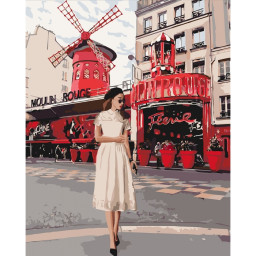 Картина по номерам "Moulin Rouge" Идейка KHO4657, 40х50 см