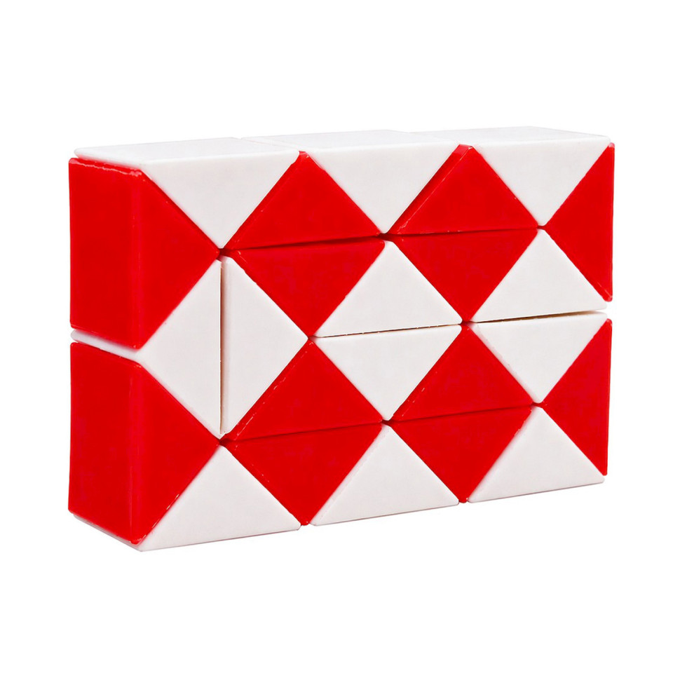 Головоломка Змійка Рубіка Bambi IGR67(Red) маленька 3,5x5,5 см, двокольорова