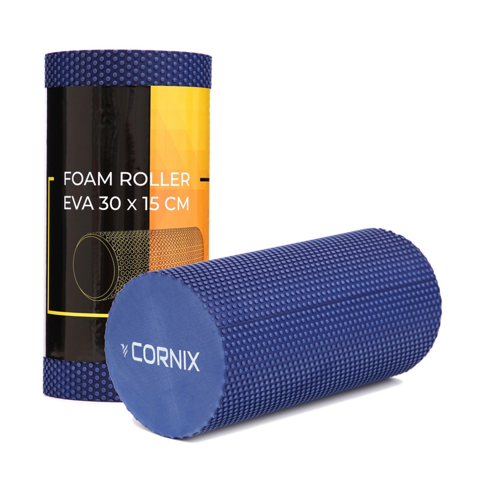 Масажний ролик (валик, ролер) Cornix XR-0299 Navy Blue 30 x 15 см