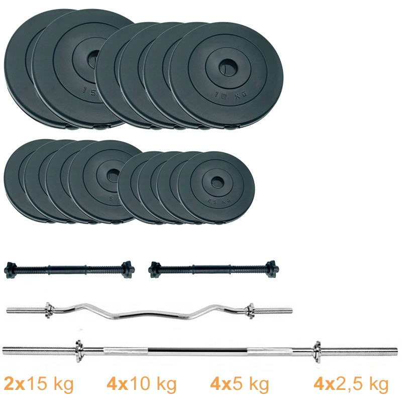 Набор штанг + гантели Gym Set 2 Rock Pro Newt NE-PL-SET2-115, 115 кг