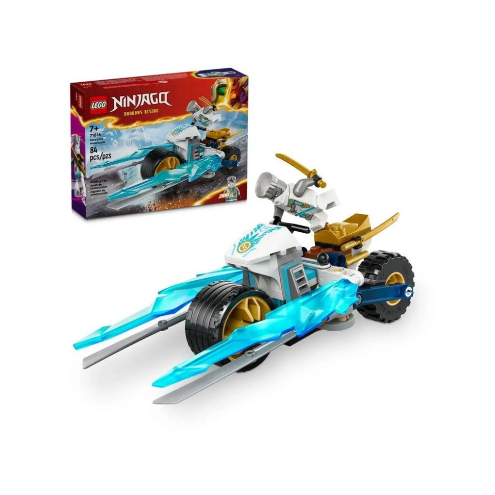 Конструктор «Ледяной мотоцикл Зейна» LEGO 71816, 84 детали