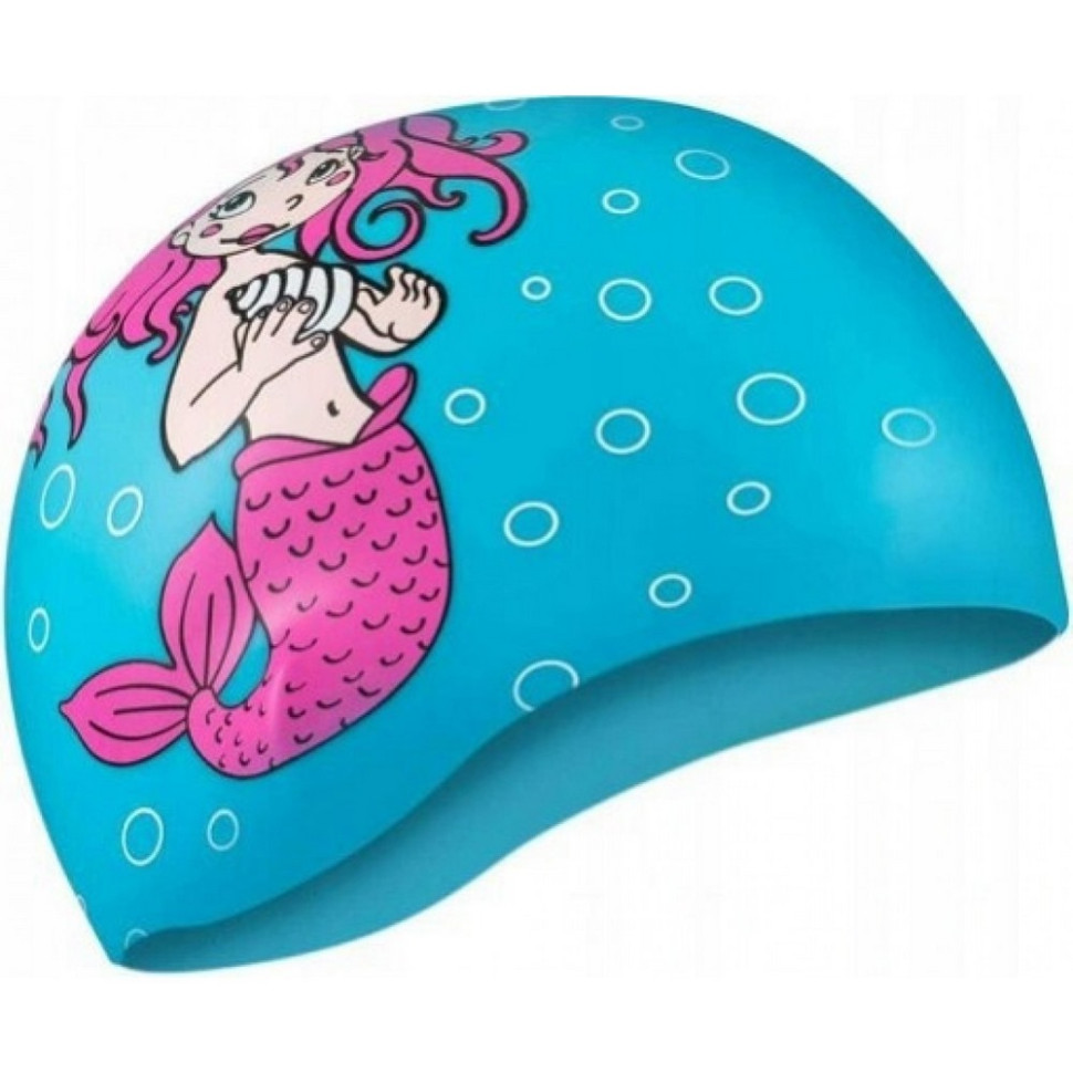 Шапка для плавання ​​KIDDIE Mermaid 1784 Aqua Speed 142-Mermaid, блакитний, OSFM