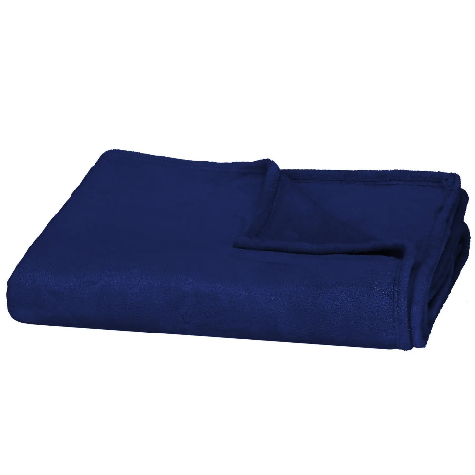 Плед-покрывало Luxurious Blanket Springos HA7211 темно-синий 200x220 см